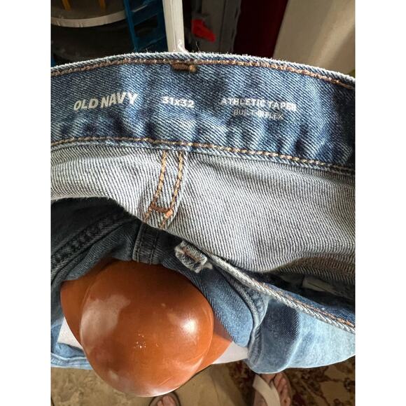 Old Navy Mens‎ Jeans Sz 31X32 31 waist 32 inseam Athletic Taper Medium Wash Flex - Picture 5 of 5